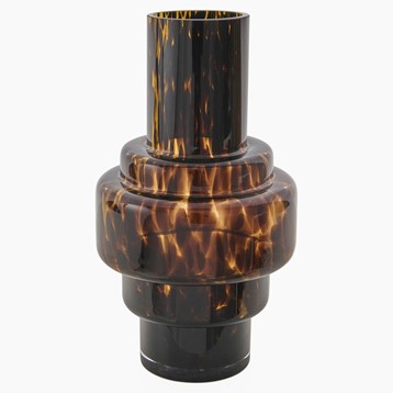 Tortoiseshell Stepped Glass Vase Image