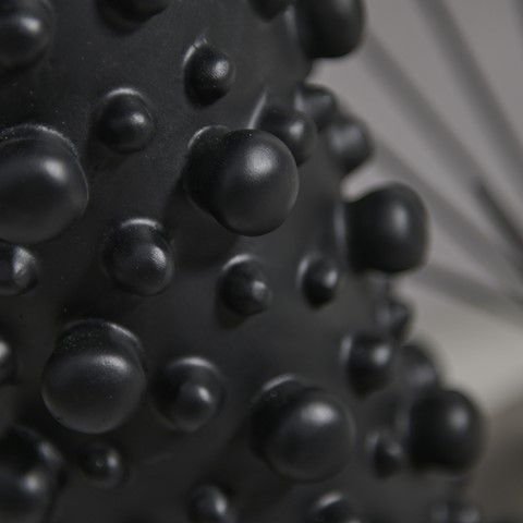 Black Bubble Cylinder Vase