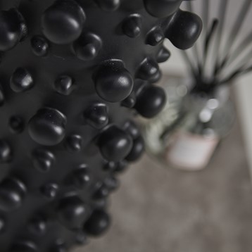 Black Bubble Cylinder Vase Image