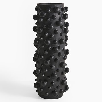 Black Bubble Cylinder Vase Image