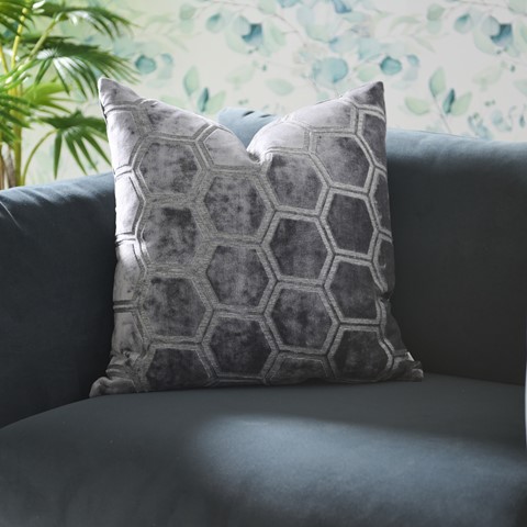 Ivor Slate Velvet Cushion