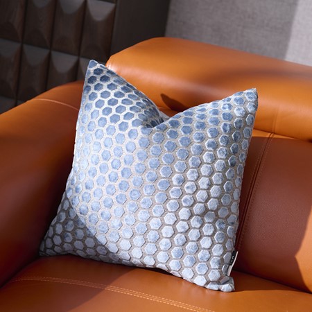 Jorvik Blue Velvet Cushion primary image