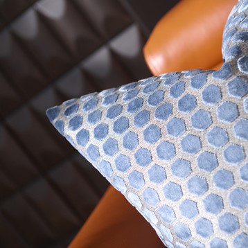 Jorvik Blue Velvet Cushion Image