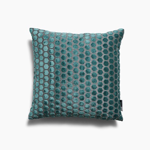 Jorvik Teal Velvet Cushion