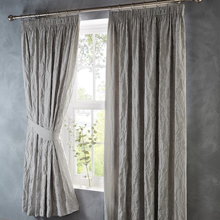 Oak Tree Silver Pencil Pleat Curtains primary image