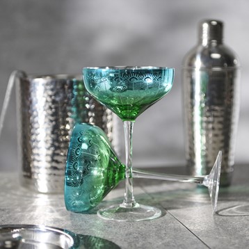 Peacock Champagne Saucers - Set of 2 Image
