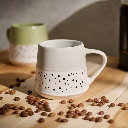 Siip Light Grey Dipped Dotted Mug primary image