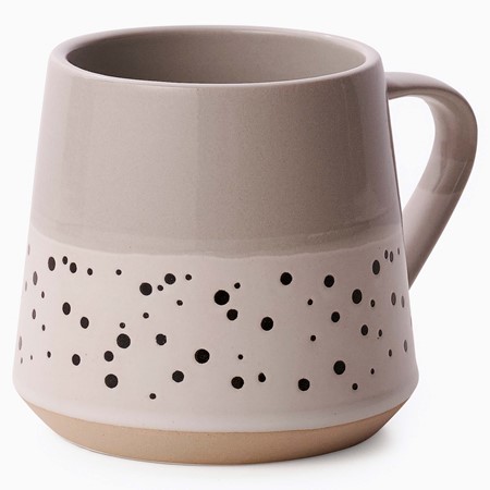 Siip Light Grey Dipped Dotted Mug image