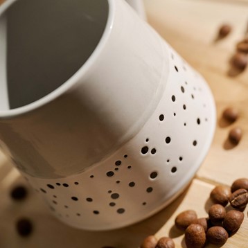 Siip Light Grey Dipped Dotted Mug Image