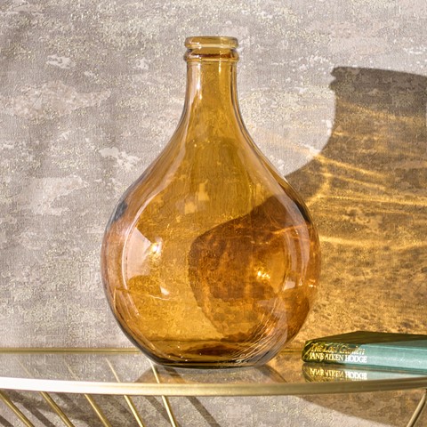 Americo Brown Recycled Glass Bottle Vase
