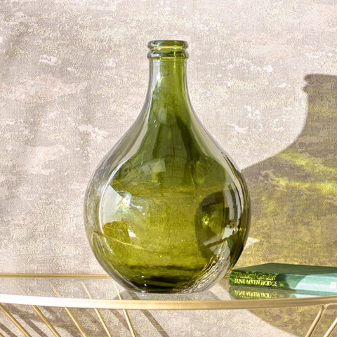 Americo Green Recycled Glass Bottle Vase