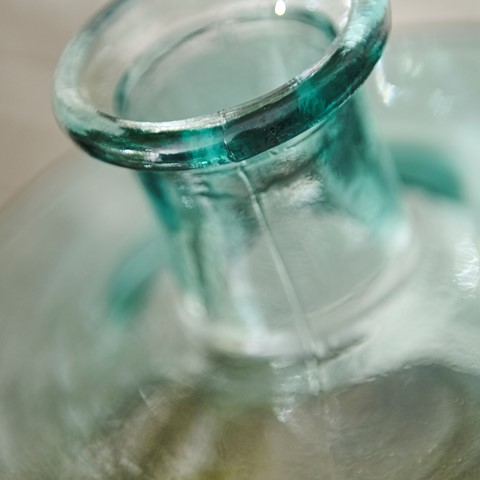 Guan Clear Wide Bottle Glass Vase