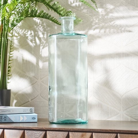 Guan Clear Bottle Glass Vase - 40cm