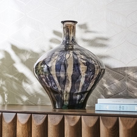 Palermo Black Recycled Glass Vase - 46cm primary image