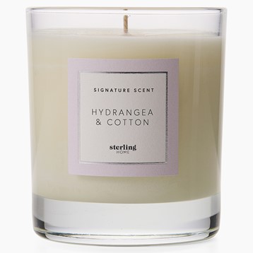 Sterling Home Fragrance Hydrangea & Cotton Candle Image