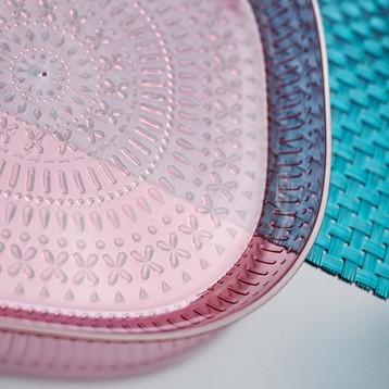 Embossed Pink Plate Image