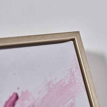 Pink Blooms Framed Canvas Image
