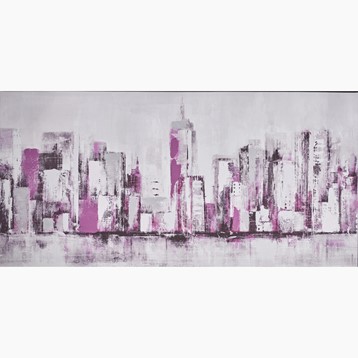 City Scape Framed Canvas Image
