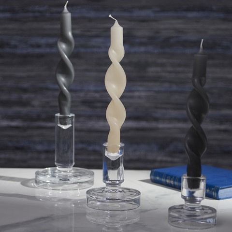 Petra Clear Glass Candle Holder
