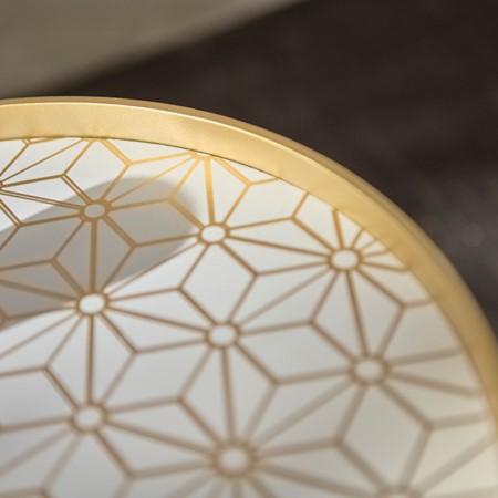 Peretti Floral Design Table - White/Gold image