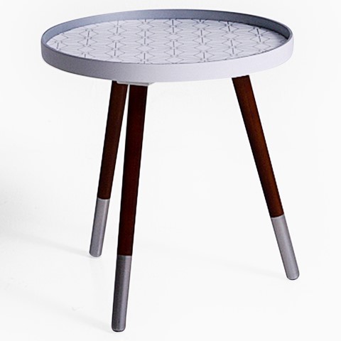 Peretti Silver Floral Side Table