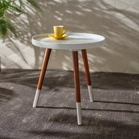Peretti Silver Floral Side Table image