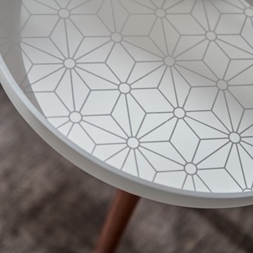 Peretti Silver Floral Side Table Image
