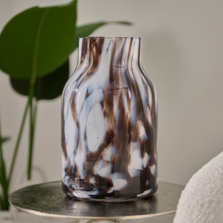 Tortoiseshell Tall Glass Vase primary image