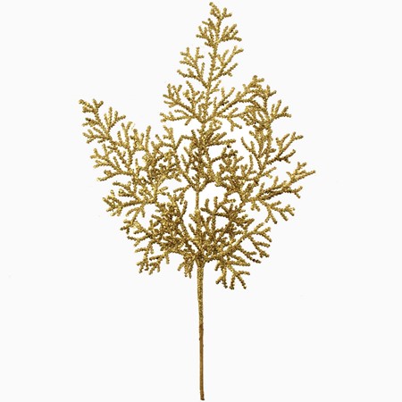Glittered Gold Cypress Spray primary image