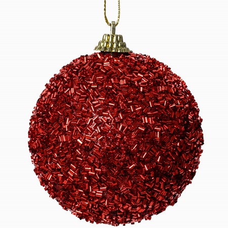 Red Sequin & Glitter Bauble primary image