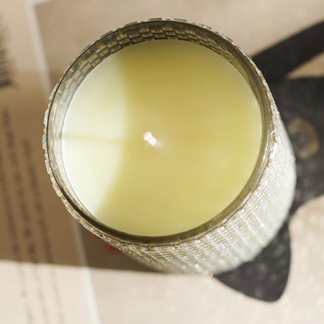 Large Silver Diamante Candle Image