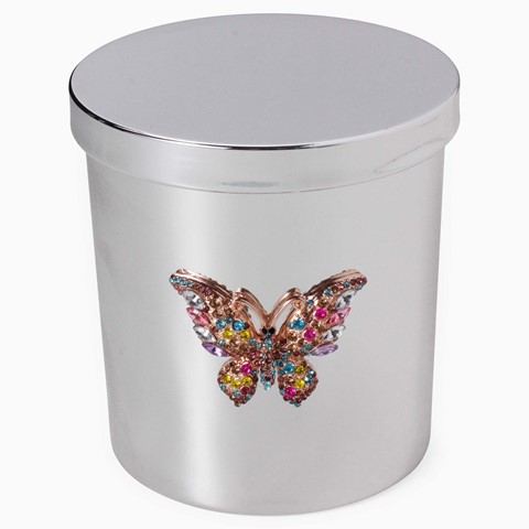 Silver Butterfly Candle