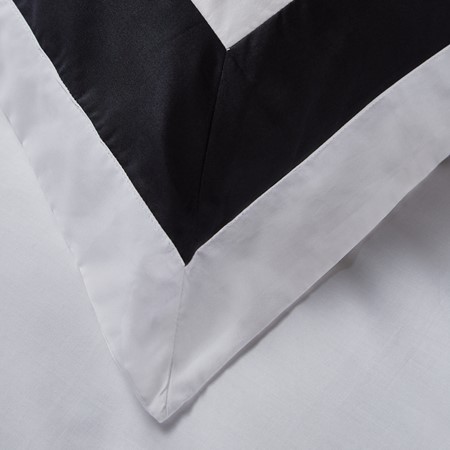 Bianca Tailored Border Oxford Pillowcase - White & Black image