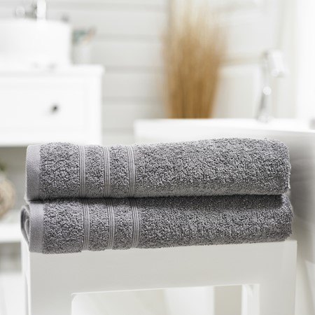 Harrison 2 Piece Charcoal Bath Sheet Towel Bale primary image