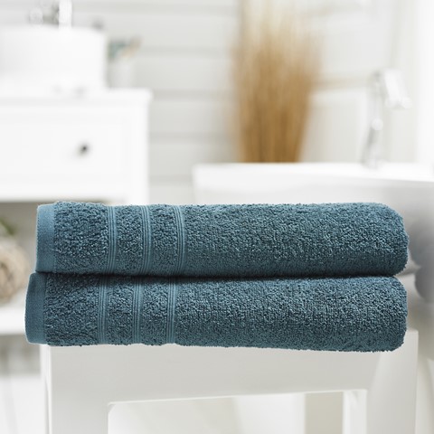 Harrison 2 Piece Dark Teal Bath Sheet Towel Bale