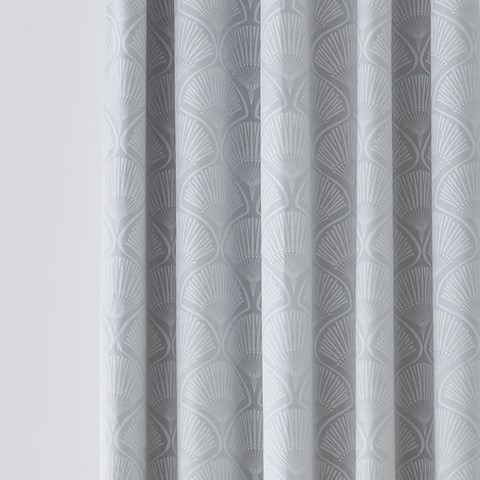 Catherine Lansfield Art Deco Pearl Curtains - Silver