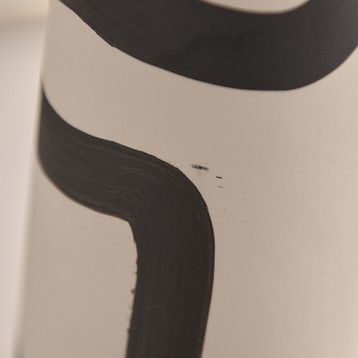 Black & Cream Ceramic Candle Holder Image