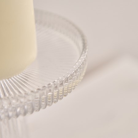 Ribbed Glass Candle Stand image