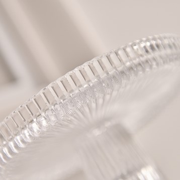 Ribbed Glass Candle Stand Image