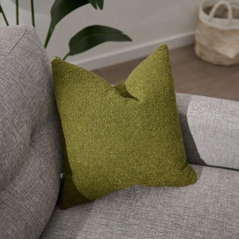 Boucle Cushion - Moss Green
