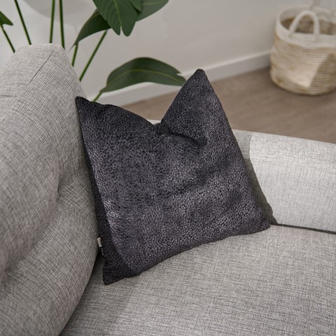Bingham Dots Black Velvet Cushion