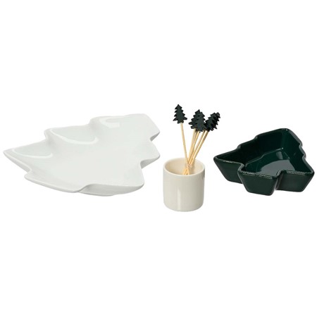 Christmas Tree Tapas Set with Picks primary image