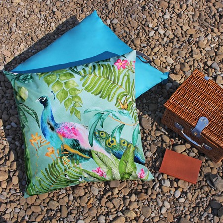 Riva Paoletti Peacock Outdoor Floor Cushion primary image