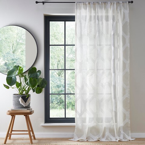 Fushion Linara Voile Curtain Panel - Natural