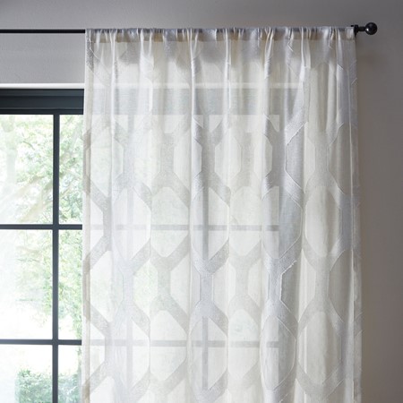 Fushion Linara Voile Curtain Panel - Natural image