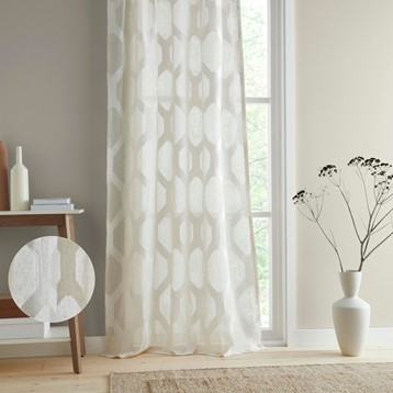 Fushion Linara Voile Curtain Panel - Natural Image