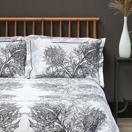 Timorous Beasties Thistle Carbon Oxford Pillowcase Pair primary image