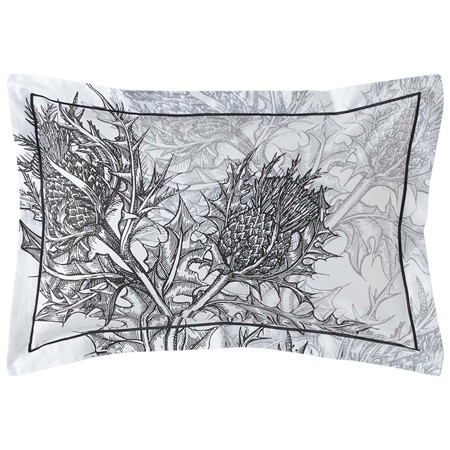 Timorous Beasties Thistle Oxford Pillowcase Pair - Carbon image