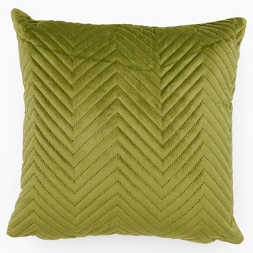 Pinsonic Velvet Filled Cushion - Olive Image