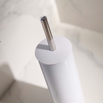 Natura White Toilet Brush & Holder Image